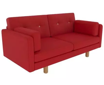 Прямой диван Ингвар Мини (83, 80 см, Без пружин, Мягкие, Красный, 167, Малогабаритные)