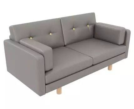 Прямой диван Ингвар Мини (83, 80 см, Без пружин, Мягкие, Серый, 167, Малогабаритные)