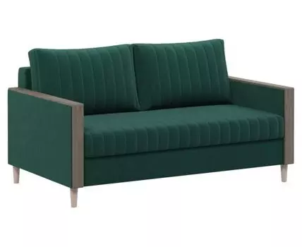 Прямой диван Ивар (88, 100 см, Без пружин, Двуспальные, Диван-кровать, Зеленый, 158, Малогабаритные)