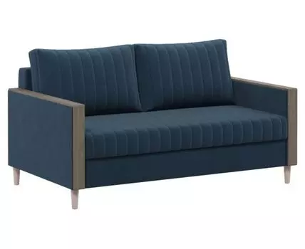 Прямой диван Ивар (88, 100 см, Без пружин, Двуспальные, Диван-кровать, Синий, 158, Малогабаритные)