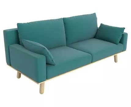 Прямой диван Колин (85, 90 см, Без пружин, Мягкие, Зеленый, 195, Ширина 200 см)