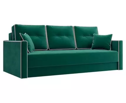Прямой диван Лагос (93, 100 см, Пружинный блок, Двуспальные, Жесткие, Зеленый, 224, Большое спальное место)