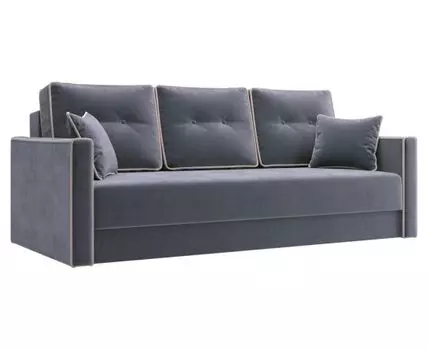 Прямой диван Лагос (93, 100 см, Пружинный блок, Двуспальные, Жесткие, Серый, 224, Большое спальное место)