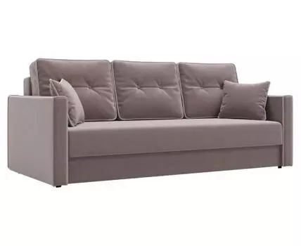 Прямой диван Лагос (93, 100 см, Пружинный блок, Двуспальные, Жесткие, Бежевый, 224, Большое спальное место)