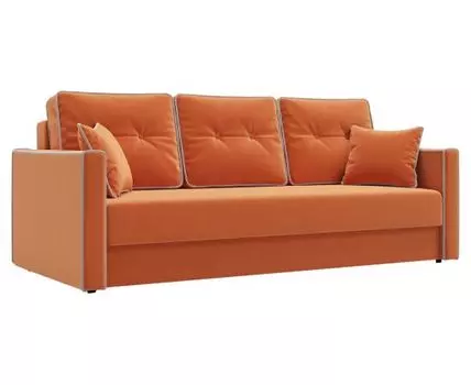 Прямой диван Лагос (93, 100 см, Пружинный блок, Двуспальные, Жесткие, Коричневый, 224, Большое спальное место)