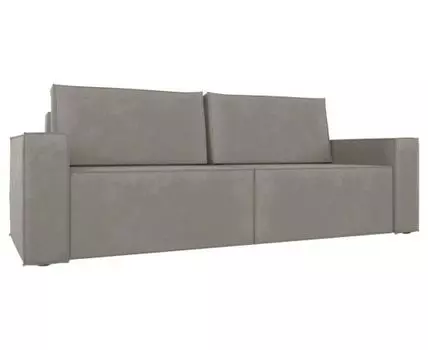 Прямой диван Лофт (95, 100 см, Без пружин, Двуспальные, Диван-кровать, Серый, 258, Большое спальное место)