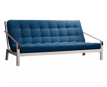 Прямой диван Локи (89, 100 см, Без пружин, Полутороспальные, Диван-кровать, Синий, 208, Ширина 210 см)