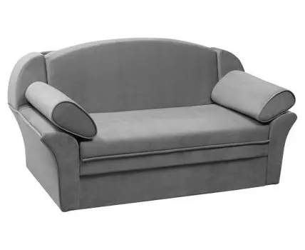 Прямой диван Лотос (91, 90 см, Деревянные ламели, Полутороспальные, Диван-кровать, Серый, 167, Малогабаритные)