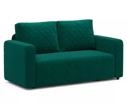 Прямой диван Мортон с подлокотниками (94, 90 см, Пружинный блок, Односпальные, Жесткие, Зеленый, 177, Малогабаритные)