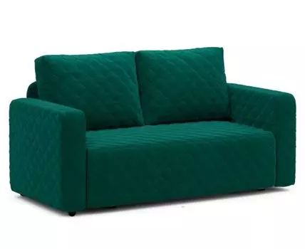 Прямой диван Мортон с подлокотниками (94, 90 см, Пружинный блок, Односпальные, Жесткие, Зеленый, 177, Малогабаритные)