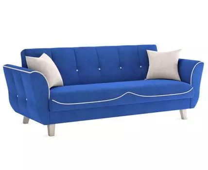 Прямой диван Оникс (93, 90 см, Пружинный блок, Односпальные, Жесткие, Синий, 230, Ширина 230 см)