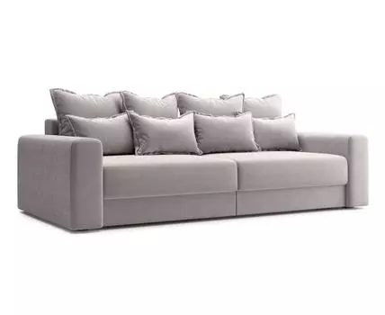 Прямой диван Онтарио (87, 120 см, Пружинный блок, Двуспальные, Жесткие, Серый, 241, Большое спальное место)