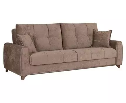 Прямой диван Плимут (91, 110 см, Плоские пружины «змейка», Полутороспальные, Диван-кровать, Коричневый, 234, Ширина 230 см)