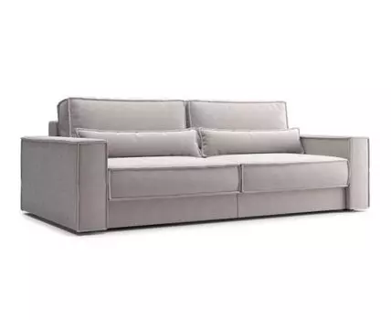 Прямой диван Рэндом (87, 120 см, Пружинный блок, Двуспальные, Жесткие, Серый, 241, Большое спальное место)