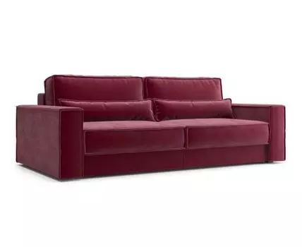 Прямой диван Рэндом (87, 120 см, Пружинный блок, Двуспальные, Жесткие, Красный, 241, Большое спальное место)