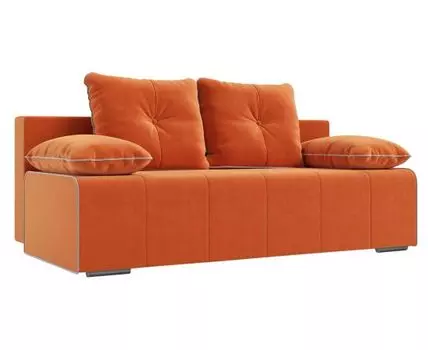 Прямой диван Рикс (89, 100 см, Пружинный блок, Полутороспальные, Жесткие, Коричневый, 192, Ширина 190 см)