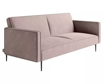 Прямой диван Рой (85, 90 см, Плоские пружины «змейка», Односпальные, Диван-кровать, Бежевый, 205, Ширина 200 см)