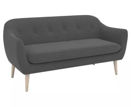 Прямой диван Санрайс (84, 80 см, Без пружин, Мягкие, Серый, 170, Малогабаритные)
