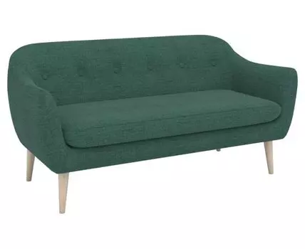 Прямой диван Санрайс (84, 80 см, Без пружин, Мягкие, Зеленый, 170, Малогабаритные)