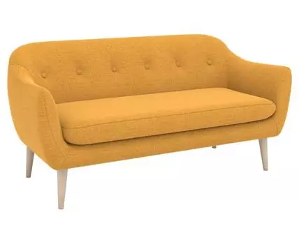 Прямой диван Санрайс (84, 80 см, Без пружин, Мягкие, оранжевый, 170, Малогабаритные)
