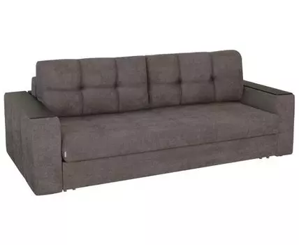 Прямой диван Сити (95, 110 см, Пружинный блок, Двуспальные, Жесткие, Серый, 246, Большое спальное место)