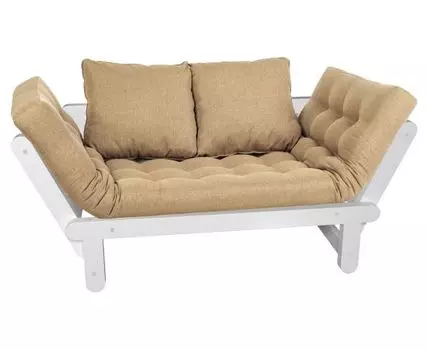 Прямой диван Сламбер (65, 70 см, Без ящика, Без пружин, Мягкие, Бежевый, 154, Малогабаритные)