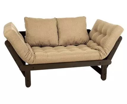 Прямой диван Сламбер (65, 70 см, Без ящика, Без пружин, Мягкие, Бежевый, 154, Малогабаритные)