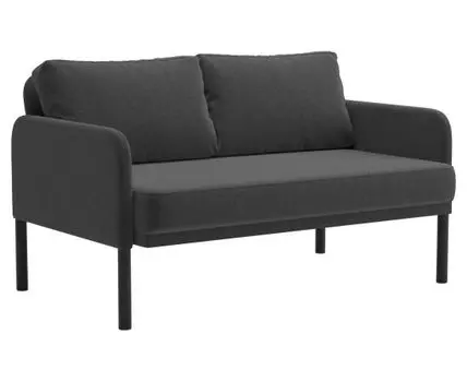 Прямой диван Свит (70, 80 см, Плоские пружины «змейка», Мягкие, Черный, 122, Малогабаритные)