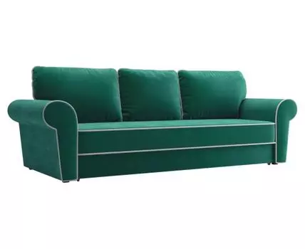 Прямой диван Техас (93, 100 см, Пружинный блок, Двуспальные, Жесткие, Зеленый, 254, Большое спальное место)