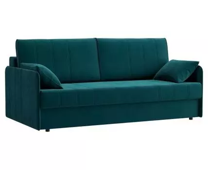 Прямой диван Тиган (95, 110 см, Плоские пружины «змейка», Двуспальные, Диван-кровать, Зеленый, 208, Ширина 200 см)