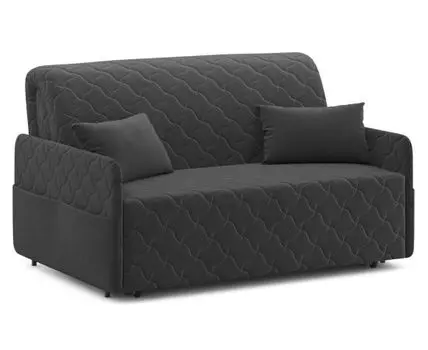 Прямой диван Тино (92, 110 см, Без ящика, Деревянные ламели, Двуспальные, Жесткие, Серый, 132/192, Большое спальное место)