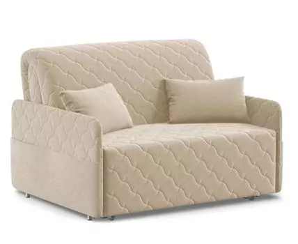 Прямой диван Тино (92, 110 см, С ящиком, Деревянные ламели, Полутороспальные, Диван-кровать, Бежевый, 132, Малогабаритные)