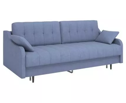 Прямой диван Трентон (96, 110 см, Пружинный блок, Двуспальные, Жесткие, Синий, 224, Большое спальное место)