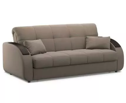 Прямой диван Уильям (90, 100 см, С ящиком, Деревянные ламели, Двуспальные, Жесткие, Бежевый, 158, Большое спальное место)