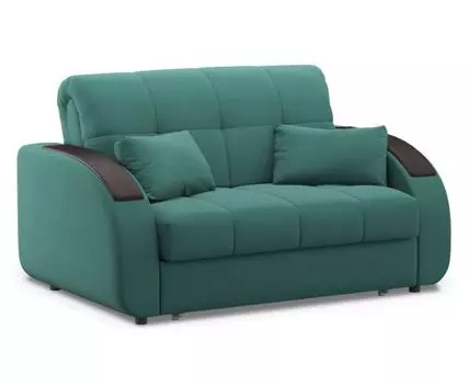 Прямой диван Уильям (90, 100 см, С ящиком, Деревянные ламели, Полутороспальные, Жесткие, Зеленый, 158, Малогабаритные)