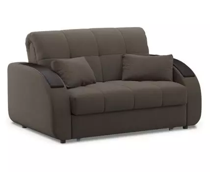 Прямой диван Уильям (90, 100 см, Без ящика, Деревянные ламели, Полутороспальные, Жесткие, Коричневый, 158, Малогабаритные)