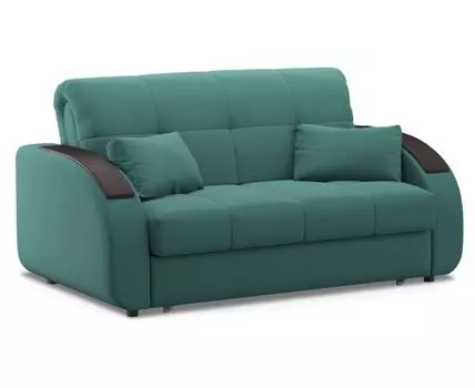 Прямой диван Уильям (90, 100 см, С ящиком, Деревянные ламели, Двуспальные, Жесткие, Зеленый, 158, Малогабаритные)