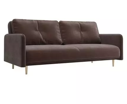 Прямой диван Вивьен (95, 100 см, Плоские пружины «змейка», Двуспальные, Диван-кровать, Коричневый, 228, Ширина 230 см)