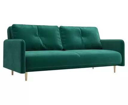 Прямой диван Вивьен (95, 100 см, Плоские пружины «змейка», Двуспальные, Диван-кровать, Зеленый, 228, Ширина 230 см)