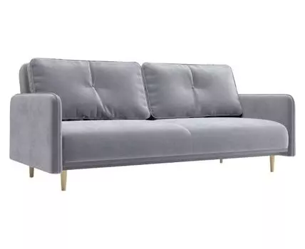 Прямой диван Вивьен (95, 100 см, Плоские пружины «змейка», Двуспальные, Диван-кровать, Серый, 228, Ширина 230 см)