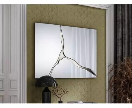 Прямоугольное зеркало Surcos серебряное 80X120