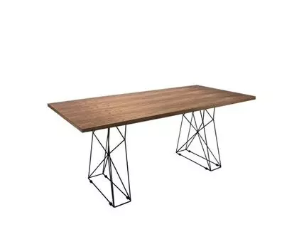 Прямоугольный обеденный стол MI2007T/1107 с ножками из черной стали