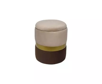 Пуф Аризона Бежево-Коричневый (бежевый, коричневый, 36)