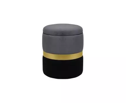 Пуф Аризона Серо-Черный (Золото) (серый, черный, 36)