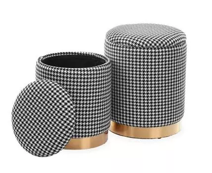 Пуф (черный, белый)