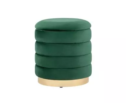 Пуф Франсис с ящиком велюр зелёный