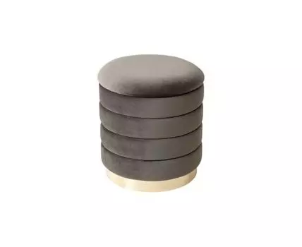 Пуф ФРЕД (серо-коричневый, золотистый)