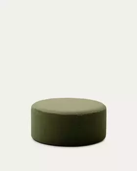 Пуф Kaeli со съемным чехлом из зеленого букле 90 см