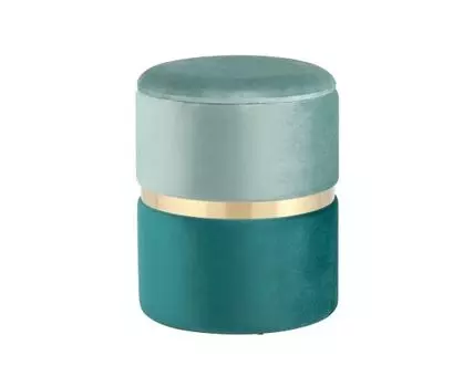 Пуф Кэрри с ящиком велюр бирюзовый
