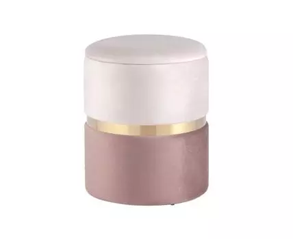 Пуф Кэрри с ящиком велюр розовый